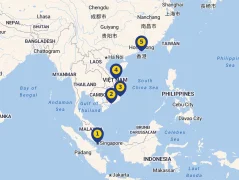 Mapa plavby
