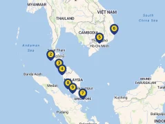 Mapa plavby